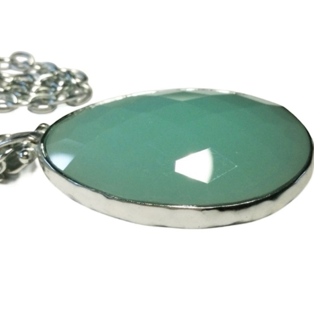 Stella & Dot 925 Silver Reversible Blue Quartz, Labradorite Pendant Necklace 34" - Picture 13 of 16